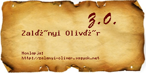 Zalányi Olivér névjegykártya