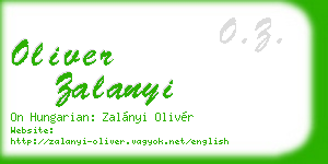 oliver zalanyi business card
