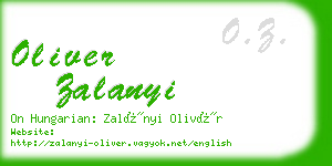 oliver zalanyi business card